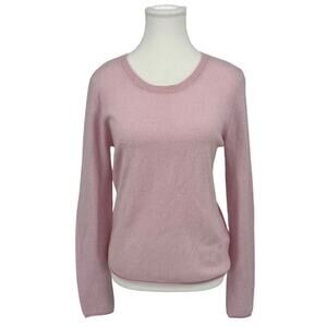 CRUSH. Cashmere Pullover Sweater Crew Neck Light Pink Small 1